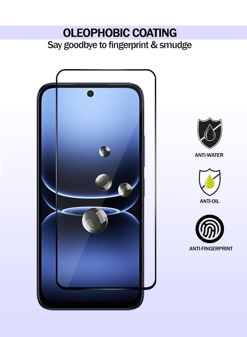 JOMILA Infinix Smart 20 Screen Protector 2 Pack - Premium Full Screen Tempered Glass For Infinix Smart 20 , High Transparency, Delicate Touch, Anti-Explosion, Smooth Arc Edges, Easy Installation - Image 3