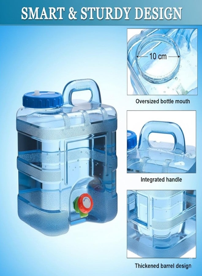Nasmodo 15 Litre Camping Water Can with Tap Portable Camping Picnic Hiking Camping Water Tank Storage Container for Travelling Water Camper Dispenser Barrel with Faucet (Blue) - Image 5