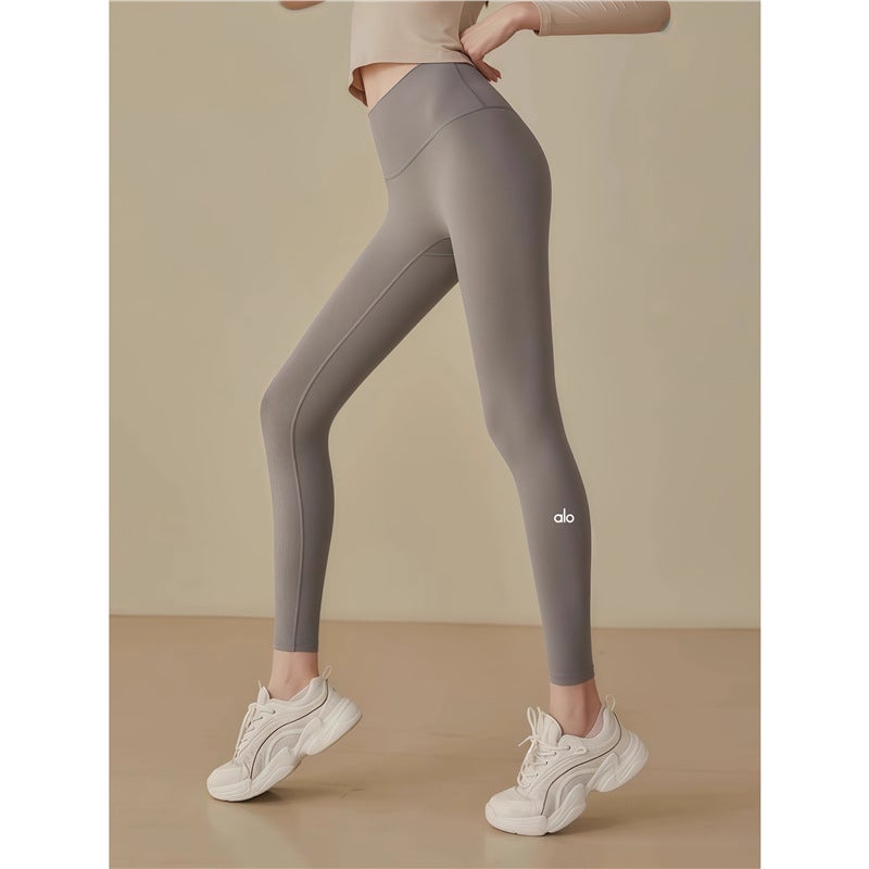 Alo Yoga High Waist Peach Butt Seamless Yoga Pants for Running and Fitness - Image 3