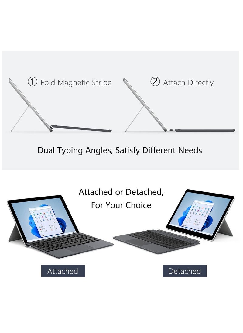 Generic - Keyboard Case for Surface Go 3 / Surface Go 2 / Surface Go,  Backlight Magnetic Detachable Bluetooth Keyboard with Trackpad, Rechargeable Keyboard for Surface Go - Black - Image 1
