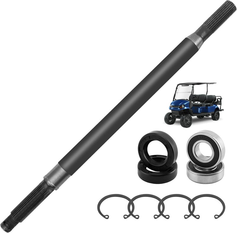 Misakomo EZGO Rear Axle Shaft Bearing Kit Fit for TXT Medalist 19942013 Golf Cart Passenger Side Right Replace 20377G12 16 34 Splined Axle Shaft with Seal - Image 2
