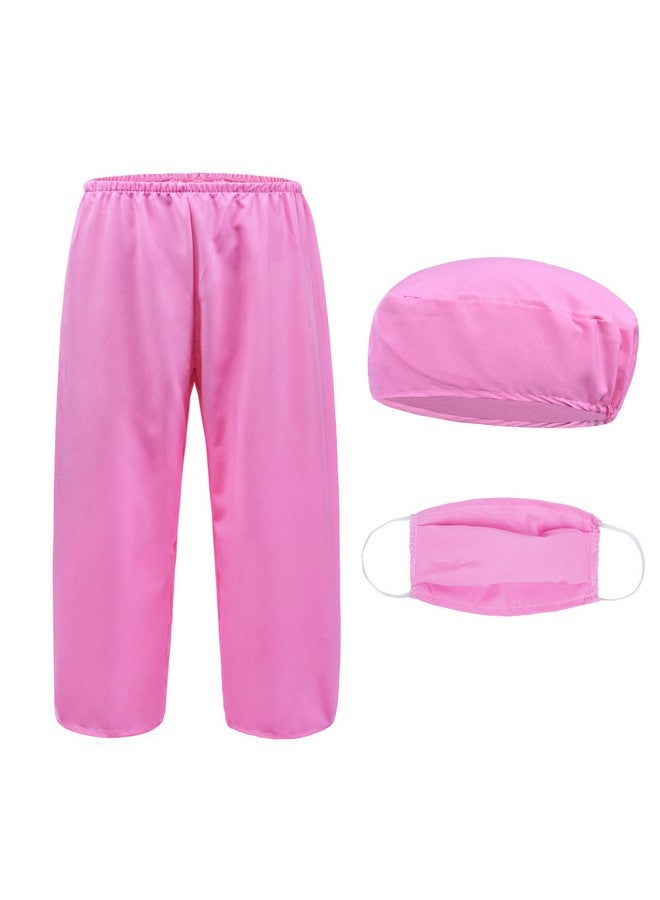 ZZIHAN Kids Doctor Costume Pink Scrubs Set - Nurse & Veterinarian Dress Up with Accessories - Stethoscope, Nursing Clipboards & More - Toddler Girls 3-4T Birthday Party & Halloween Costum - Image 3