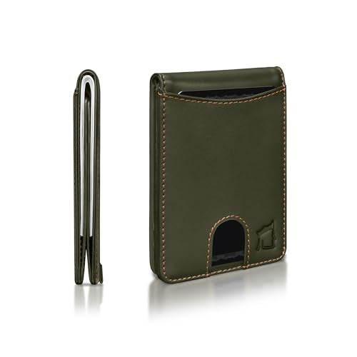 Kingly Cash Pocket Slim Wallet for Men - RFID Blocking Leather Card Holder - Minimalist Men’s Wallet for Front Pockets - Holds 1-15 Cards & Cash - Durable Italian Leather Wallets - Image 1