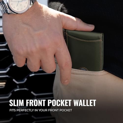 Kingly Cash Pocket Slim Wallet for Men - RFID Blocking Leather Card Holder - Minimalist Men’s Wallet for Front Pockets - Holds 1-15 Cards & Cash - Durable Italian Leather Wallets - Image 3