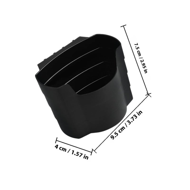 Car Cup Holder Air Vent Drink Holder French Fry Storage Box 2PCS Black - Image 3