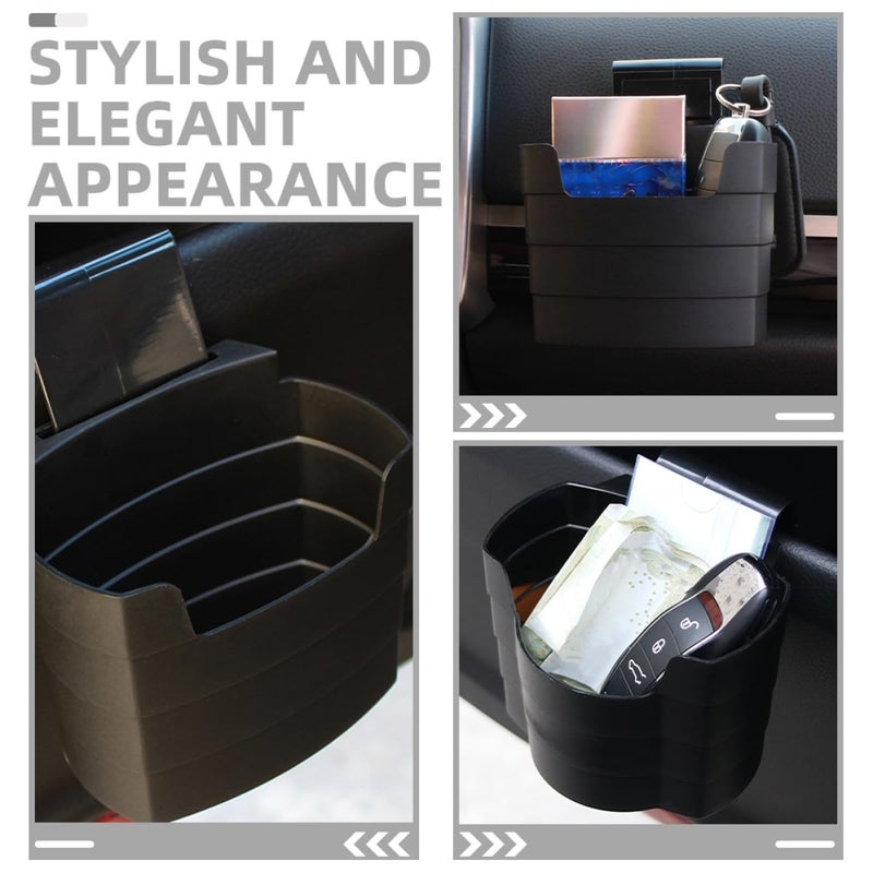 Car Cup Holder Air Vent Drink Holder French Fry Storage Box 2PCS Black - Image 4