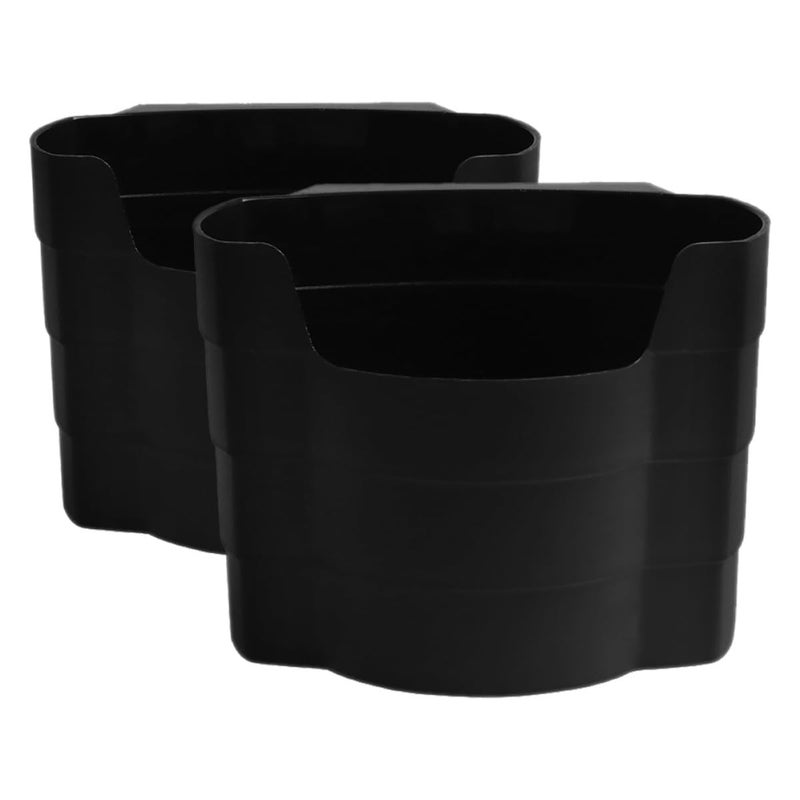 Car Cup Holder Air Vent Drink Holder French Fry Storage Box 2PCS Black - Image 2