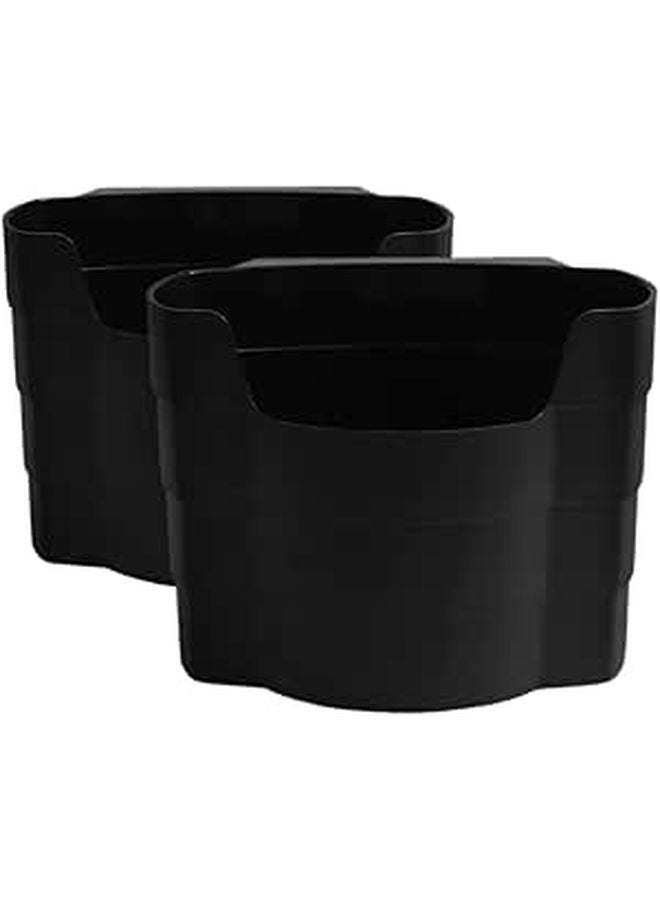 Car Cup Holder Air Vent Drink Holder French Fry Storage Box 2PCS Black - Image 1