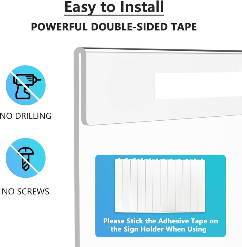 TPGP MaxGear Acrylic Sign Holder 8.5 x 11 Wall Mount - 3 Pack Clear Plastic Frames - Image 2