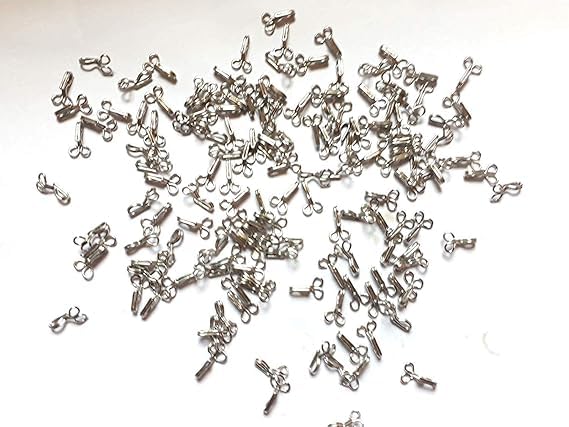 Awadh Metal Blouse Hook for Tailoring and Embroidery Silver Hook Eye Pack of 100 - Image 2