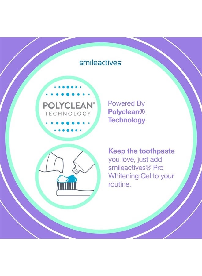 SmileActives Smileactives Pro Whitening Gel | Whiten Your Teeth as You Brush! Easy add to Toothpaste Whitening Gel for Long Lasting Bright White Teeth | No Extra time Out of Your Day! - 90 Day (3.8oz Bottle)  - Image 5