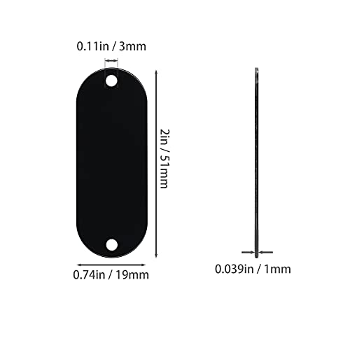StayMax Aluminum Engraving Blanks Tags Stamping Blanks Tags with 2 Holes 25 Pack (Black) - Image 2