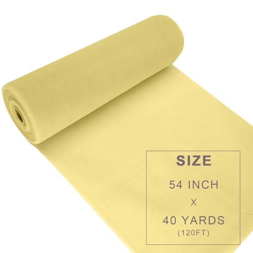 Ableme Deco Gold Tulle Fabric Roll Spool Bolt (54 Inch by 40 Yards) Large Tulle Wedding Party Decoration, Tutu Skirt, Table Runner, Gift Wrapping, Bridal Shower, Soft & Drape (Antique Gold) - Image 4