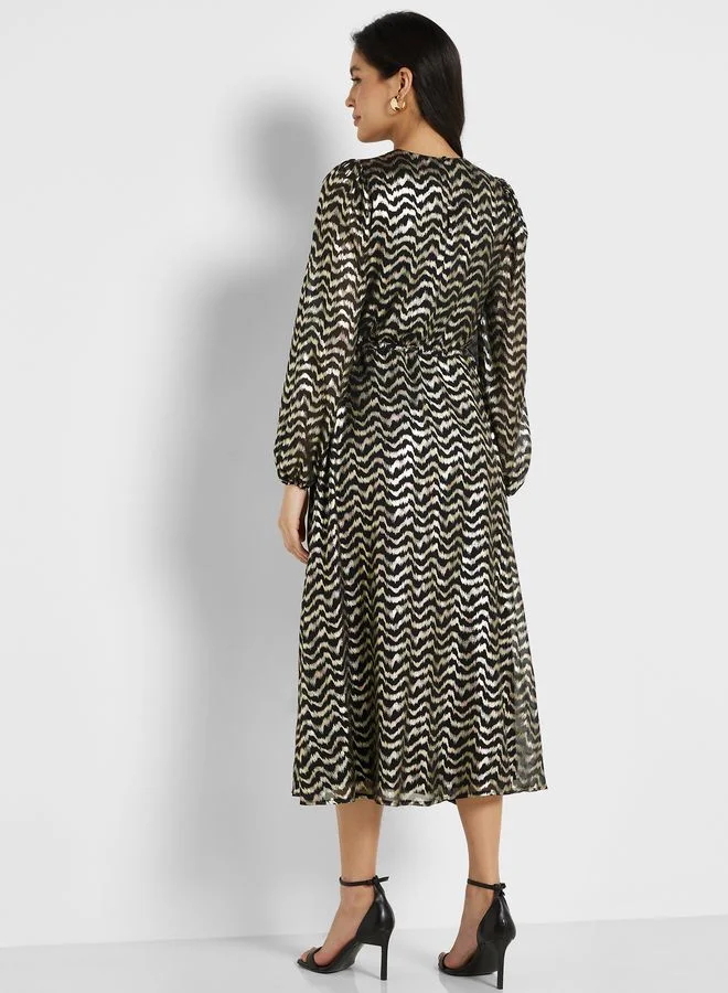 Little Mistress V-Neck Detail Dress