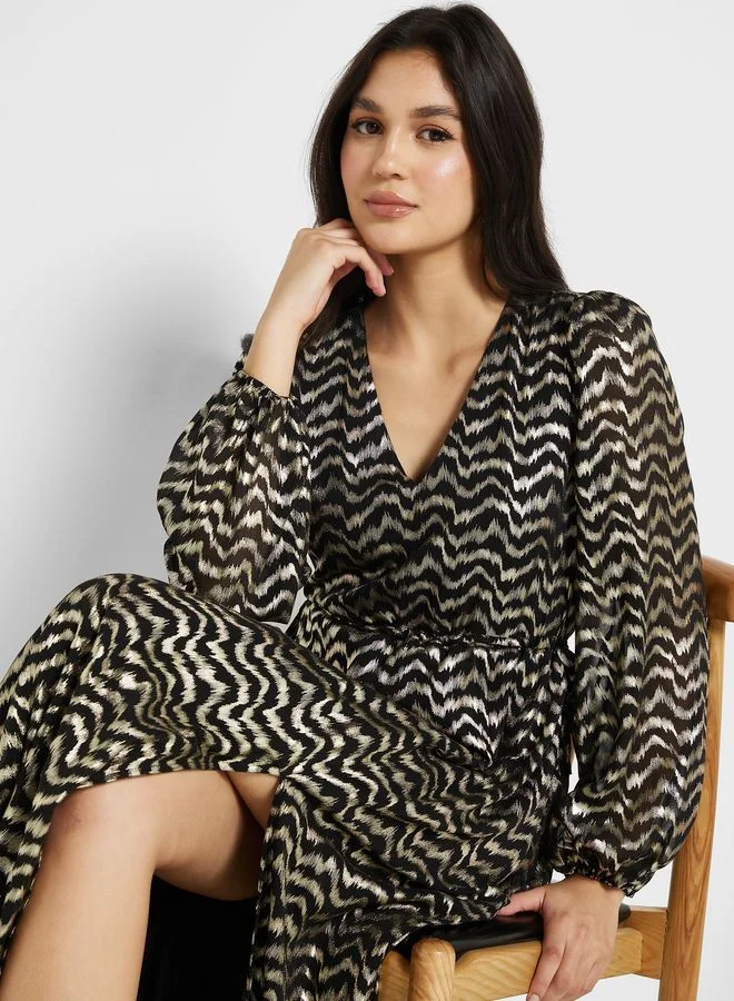 Little Mistress V-Neck Detail Dress