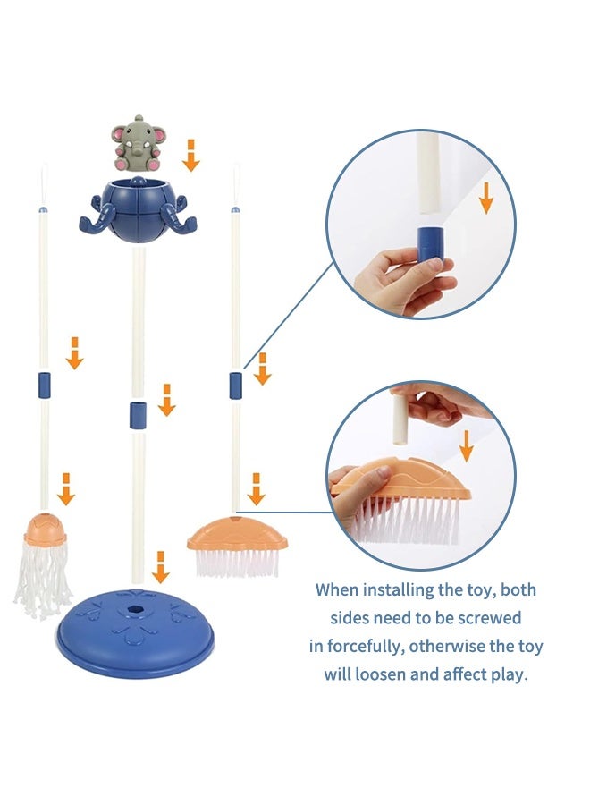 Kids Cleaning Set, 8pcs Housekeeping Play Set, Housekeeping Broom Mop Duster Dustpan Brushes and Organizing Stand, Household Tools Cleaning Toys Play Set, Pretend Play Set, Fun Cleaning Toys Gift for Toddlers Girls Boys Age 3-6  - Image 4