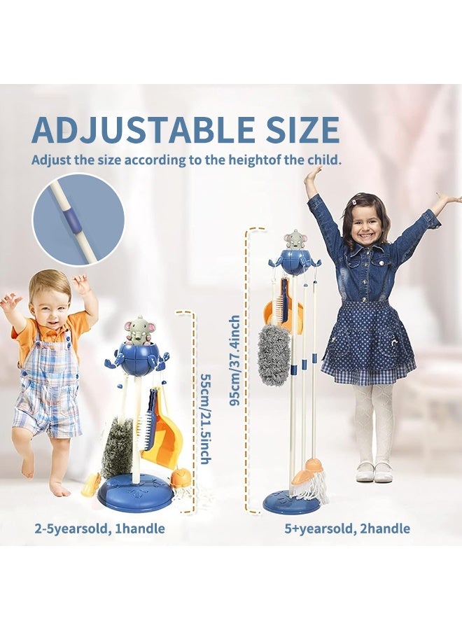 Kids Cleaning Set, 8pcs Housekeeping Play Set, Housekeeping Broom Mop Duster Dustpan Brushes and Organizing Stand, Household Tools Cleaning Toys Play Set, Pretend Play Set, Fun Cleaning Toys Gift for Toddlers Girls Boys Age 3-6  - Image 5