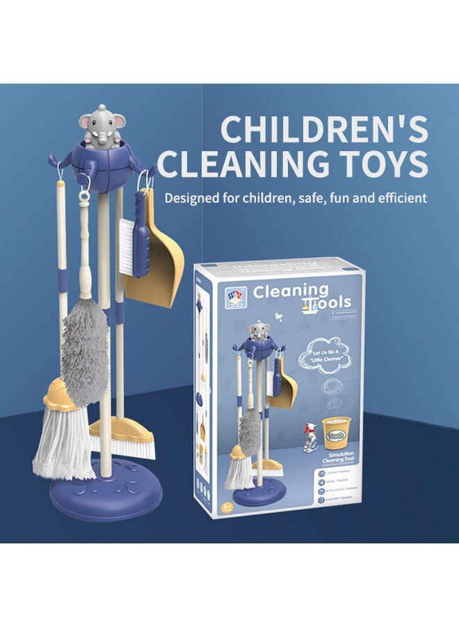 Kids Cleaning Set, 8pcs Housekeeping Play Set, Housekeeping Broom Mop Duster Dustpan Brushes and Organizing Stand, Household Tools Cleaning Toys Play Set, Pretend Play Set, Fun Cleaning Toys Gift for Toddlers Girls Boys Age 3-6  - Image 2