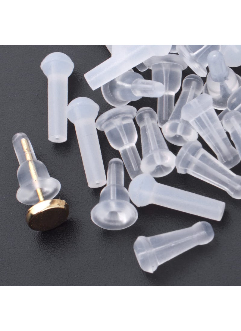 BronaGrand BronaGrand Silicone Earring Backs, 30pcs Clear, 3 Styles, Secure, Hypoallergenic, Replacement for Hook Earring  - Image 4