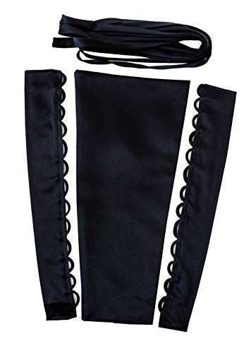 QRBTSCL Women's Wedding Dress Zipper Replacement Adjustable Fit Satin Corset Back Kit Lace up for Prom Dress Black 10 Inches - Image 1