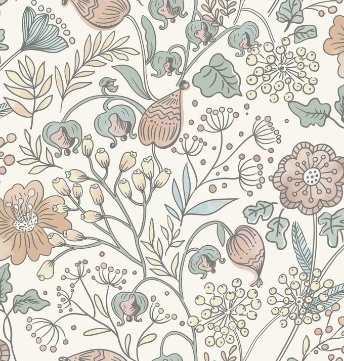 PEEL AND STICK WALLPAPER FLORAL BOHO CONTACT PAPER SELF ADHESIVE REMOVABLE WATERPROOF WALLPAPER FOR BEDROOM BATHROOM BEIGEPINK FLOWER LEAF NURSERY BOTANICAL WALL PAPER 161 X 118