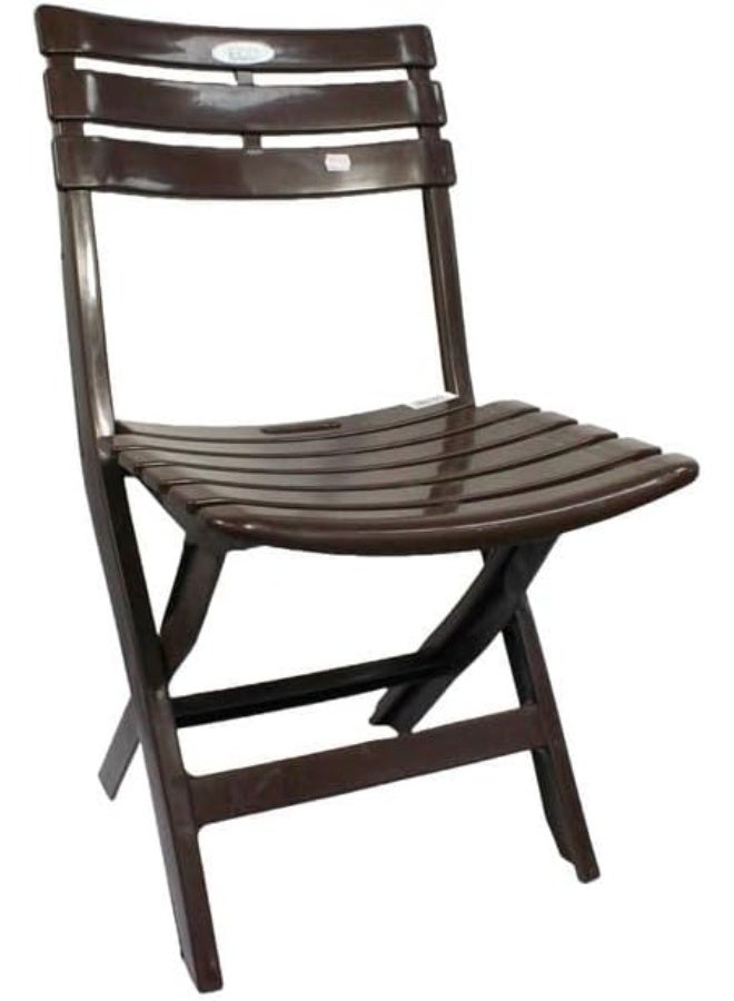 Kovar Foldable Plastic Chair – Lightweight And Sturdy Design For Indoor And Outdoor Use 50x40x80CM Brown - Image 2