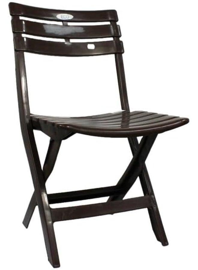 Kovar Foldable Plastic Chair – Lightweight And Sturdy Design For Indoor And Outdoor Use 50x40x80CM Brown - Image 1