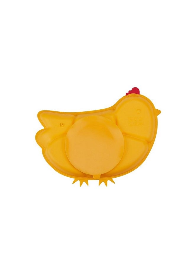 Innobaby Din Din Smart Silicone Suction Chicken Plate for Children, Yellow - Image 2