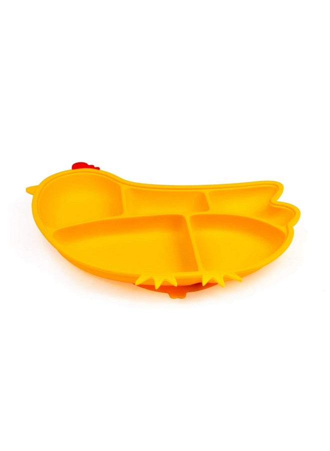 Innobaby Din Din Smart Silicone Suction Chicken Plate for Children, Yellow - Image 1