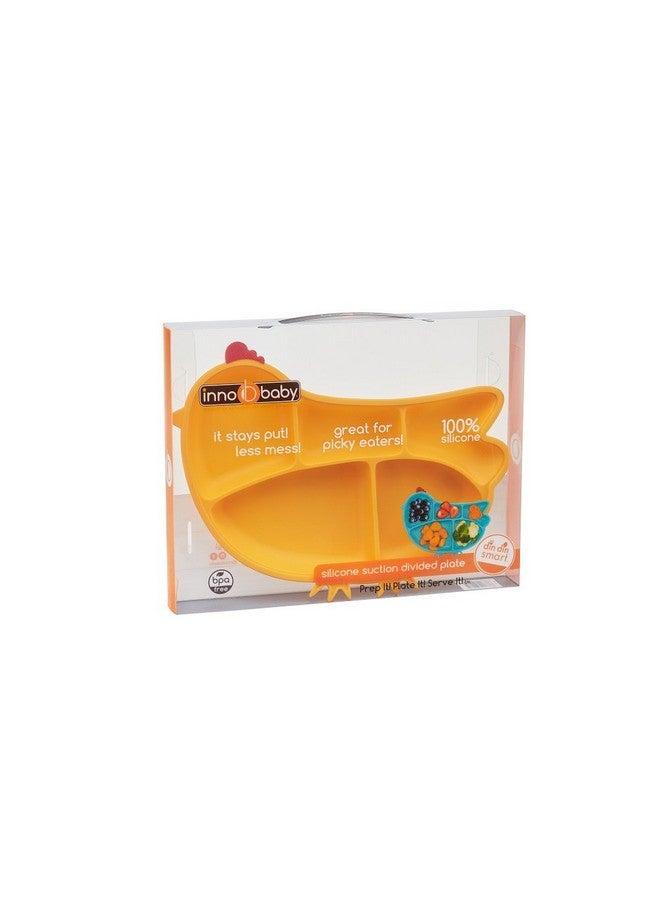 Innobaby Din Din Smart Silicone Suction Chicken Plate for Children, Yellow - Image 5