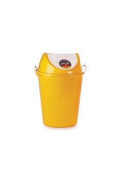 Aristo ARISTO Plastic Swing Garbage Waste Dustbin Trash Bucket 60 Liters Yellow Color Can Be Used For Garbage Waste Management (Wet&Dry)  - Image 1