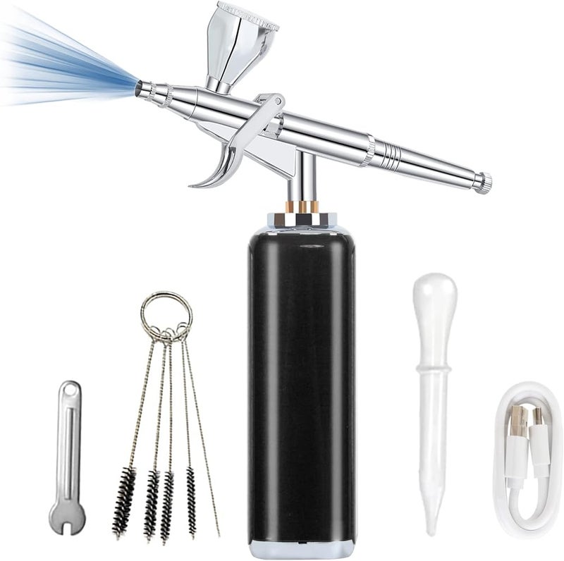 I-BEAUTEE High air Flow Airbrush Kit,Portable Airbrush Compressor, Rechargeable Cordless Airbrush, Mini Air Brush, Handheld Airbrush Gun for Barber, Model Painting, Nail Art, Makeup, Tattoo - Image 1