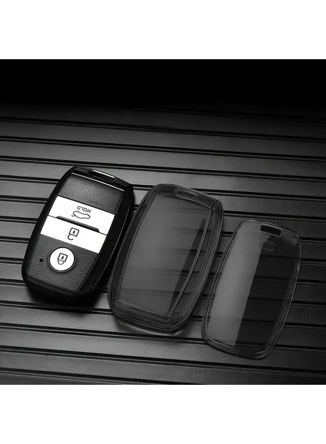 TPU Car Key Fob Protector Transparent Black For Kia K3 K5 Sorento Ceed - Image 4