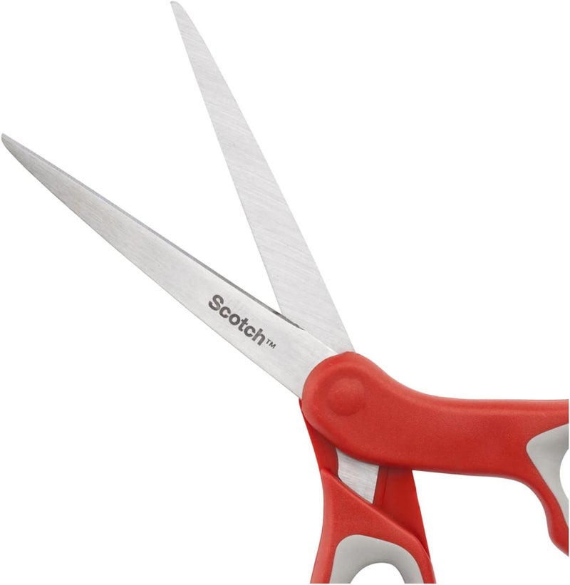 Scotch Multipurpose Scissors 7 in (18 cm) - Ergonomic Comfort Grip, Stainless Steel Blades, Red and Grey - Image 5