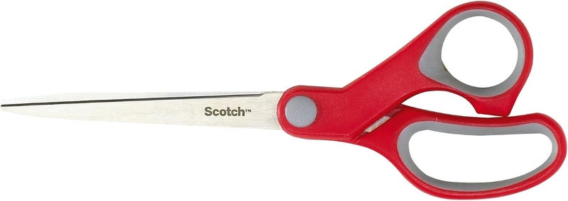 Scotch Multipurpose Scissors 7 in (18 cm) - Ergonomic Comfort Grip, Stainless Steel Blades, Red and Grey - Image 4