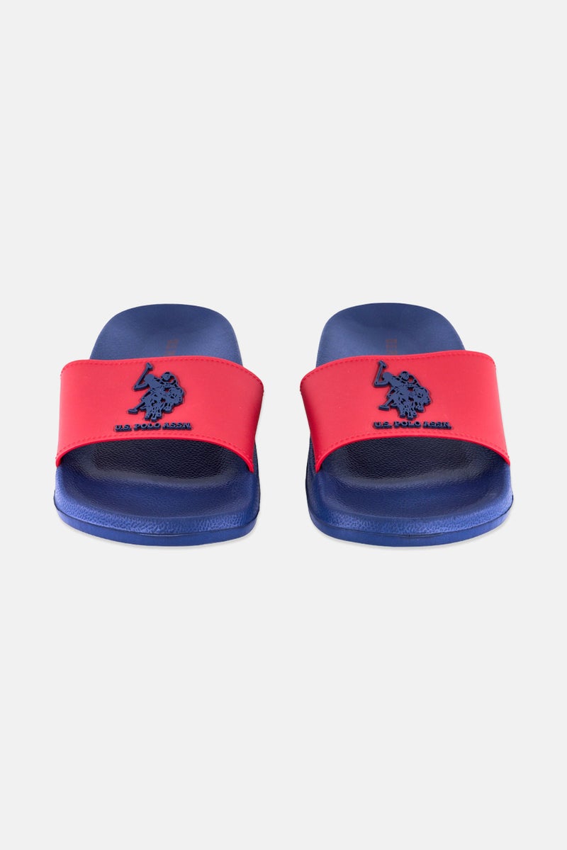 U.S. Polo Assn. Men Rubber Brand Logo Slip On Slide, Multicolor - Image 4
