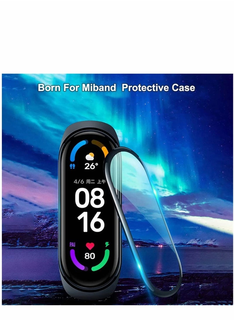 SYOSI 3pcs Screen Protector For Xiaomi Mi Band 6 Screen Protector 3D Full Cover Clear HD Protective Film for Mi band 6  - Image 2