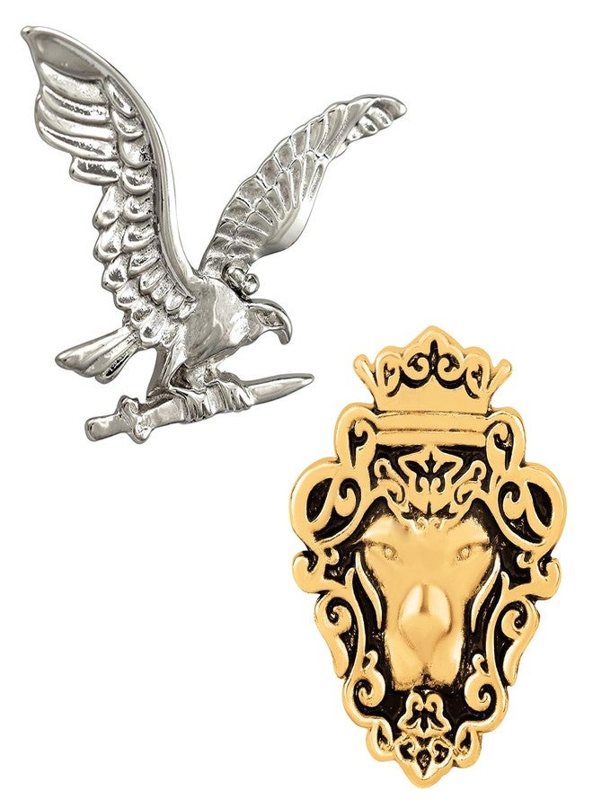 Mahi Classic Combo of Eagle-Shaped and Lion-Shaped Lapel Pin/Wedding Brooch for Men CO1104989M - Image 1