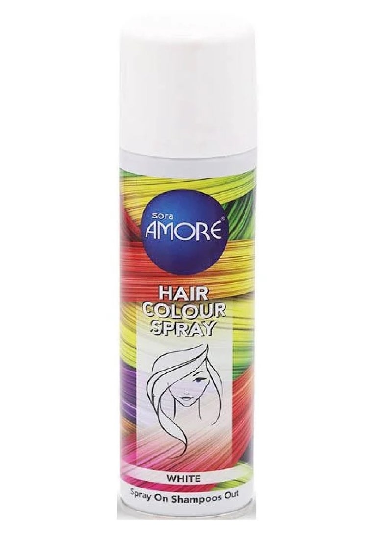 Amore Hair Colour Spray White 150 ml - Image 1