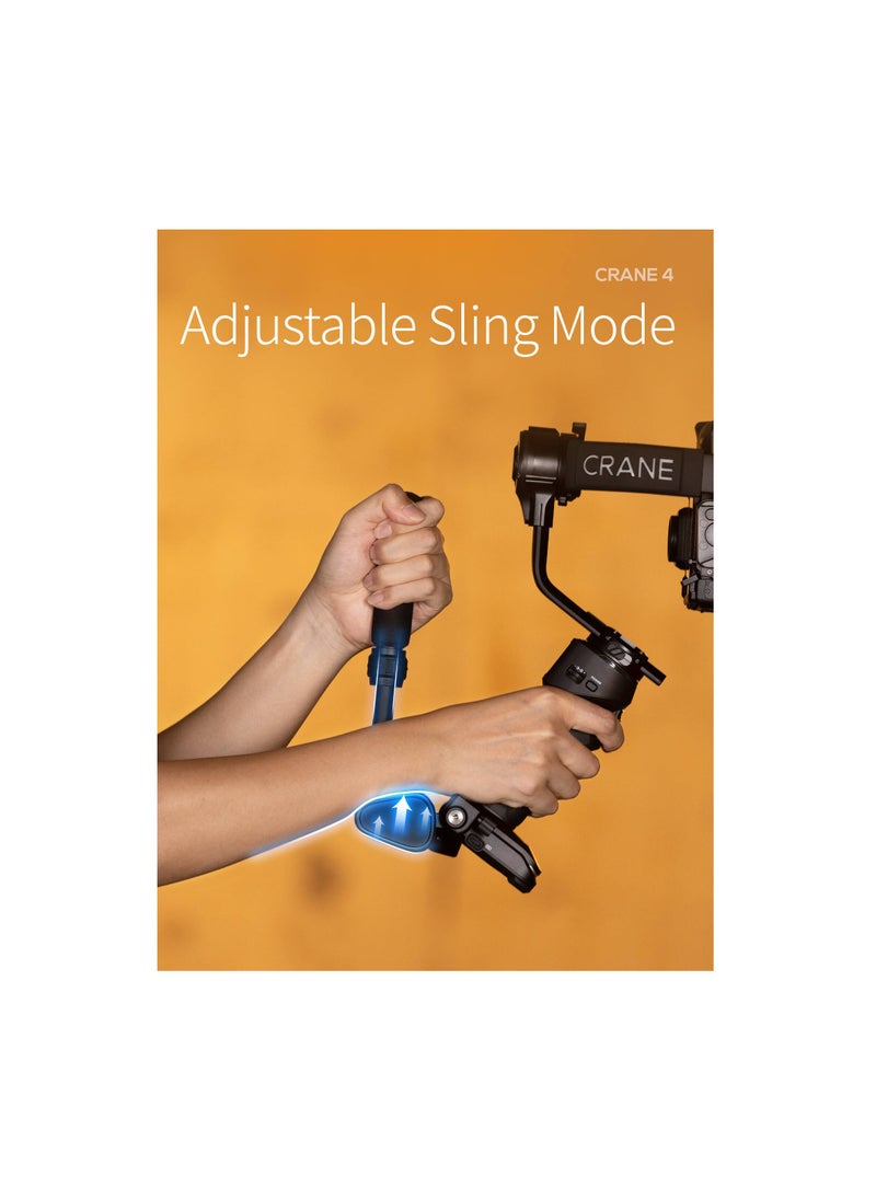 Zhiyun CRANE 4 مثبت انحراف محمول ثلاثي المحاور