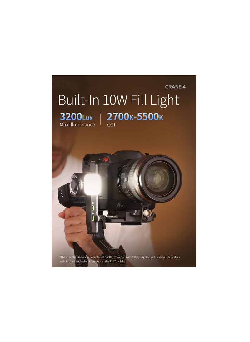 Zhiyun CRANE 4 مثبت انحراف محمول ثلاثي المحاور