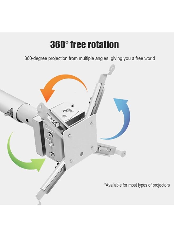 erorex Projector Mount Wall Holder For Home And Office Different Size Projector White 2M  - Image 2