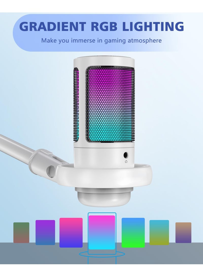 Joshberg ME6S RGB USB Condenser Microphone For PC Gaming Mic PS4/PS5/Mac/Phone - Image 5