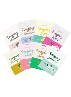 FACETORY FACETORY K Beauty Face Mask Skin Care - EVERYDAY 8 COLLECTION Sheet Mask Set | Natural Premium Korean Face Mask For All Skin Types - No Sulfates No Parabens (8 pc)  - Image 1