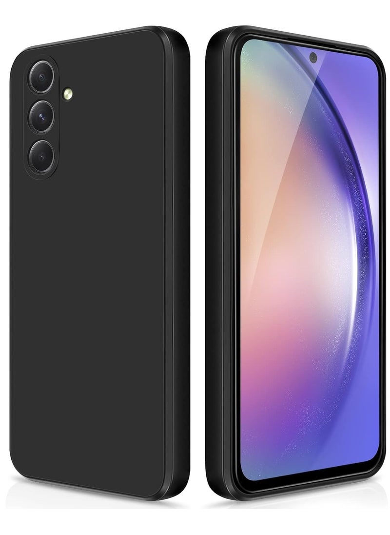 MIGOFAST Samsung Galaxy A55 5G Jelly  Case Cover Soft Silicone Slim fit TPU Case Light weight Back Cover Matte Finish Shockproof Cover Anti fingerprint Case Designed For A55 5G Black  - Image 1