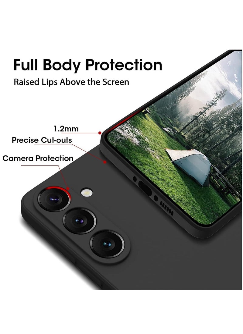 MIGOFAST Samsung Galaxy A55 5G Jelly  Case Cover Soft Silicone Slim fit TPU Case Light weight Back Cover Matte Finish Shockproof Cover Anti fingerprint Case Designed For A55 5G Black  - Image 3