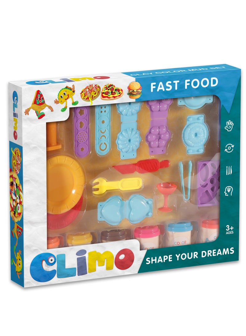 كلايمو - مجموعة صنع البسكويت والكوكيز بالصلصال الملون | لعبة تشكيل ممتعة للأطفال مع قوالب وأدوات تزيين | لعبة خبز تخيلية لتنمية الإبداع - Image 1