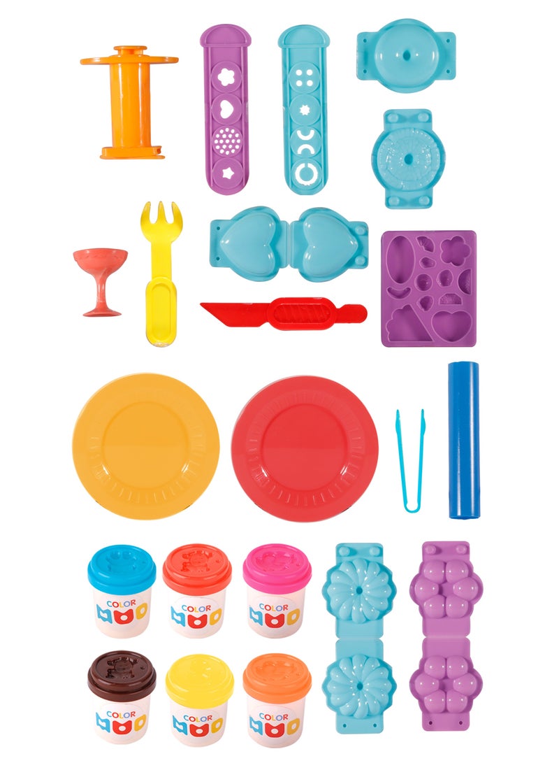 كلايمو - مجموعة صنع البسكويت والكوكيز بالصلصال الملون | لعبة تشكيل ممتعة للأطفال مع قوالب وأدوات تزيين | لعبة خبز تخيلية لتنمية الإبداع - Image 2