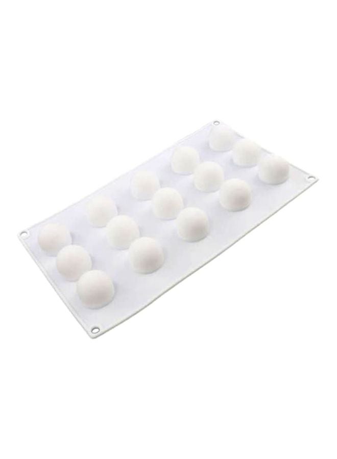 Beauenty 15-Grid Silicone Chocolate Baking Mould White 29x17x2.5cm - Image 1