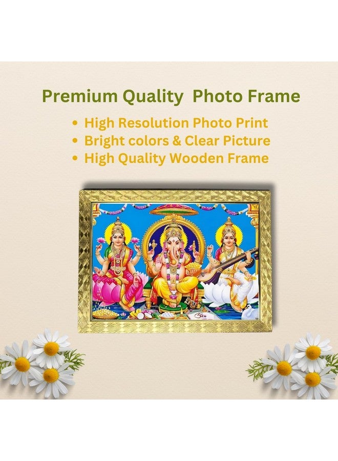 CDM Lakshmi Devi Ganesha Saraswati Ganesh Photo Frame/Wall Painting Framed For Home Décor pf 76 - Image 2